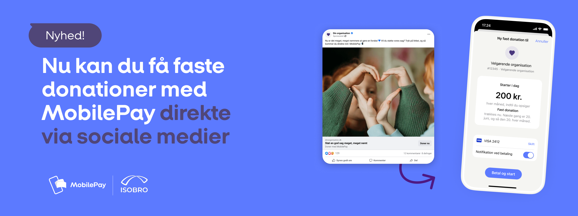 Faste donationer med MobilePay